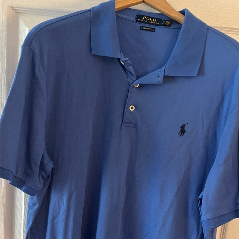 Polo by Ralph Lauren Men's Blue Polo with Navy Pony